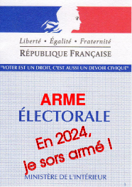 Arme électorale : en 2024, je sors armé !